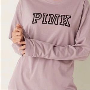 Victoria's Secret Pink Logo Long Sleeve Tee Dreamy
Lilac Size XS